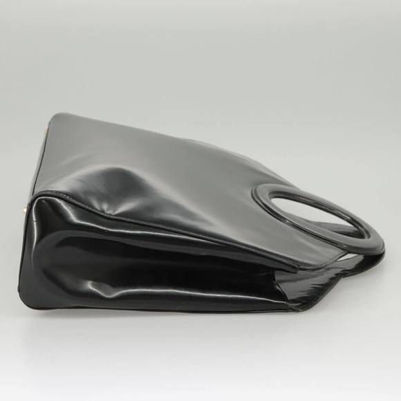 Christian Dior Hand Bag Patent leather Black Gold Auth 100880 - Picture 5 of 16